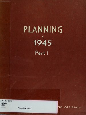 cover image of Planning 1945: Part I